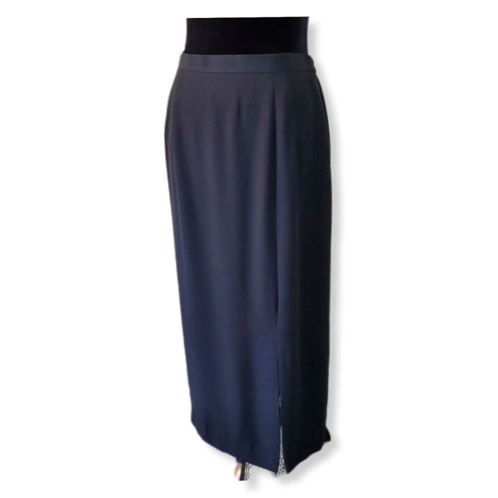 Adrianna Papell Evening Essentials Formal Long Black Maxi Skirt Sz 10P